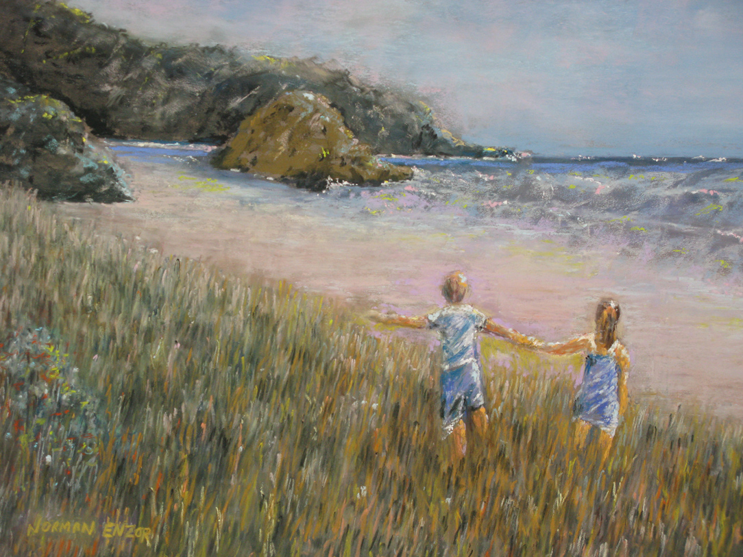 Springtime At Proposal Rock - Painting by Norman Enzor