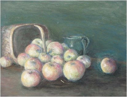 Basket of Apples - Painting by Norman Enzor