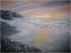 Proposal Rock In Neskowin - Painting by Norman Enzor